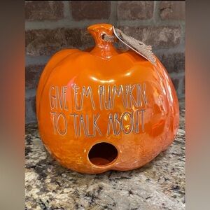 Rae Dunn Give ‘Em Pumpkin To Talk about Birdhouse Centerpiece  - Brsnd New!